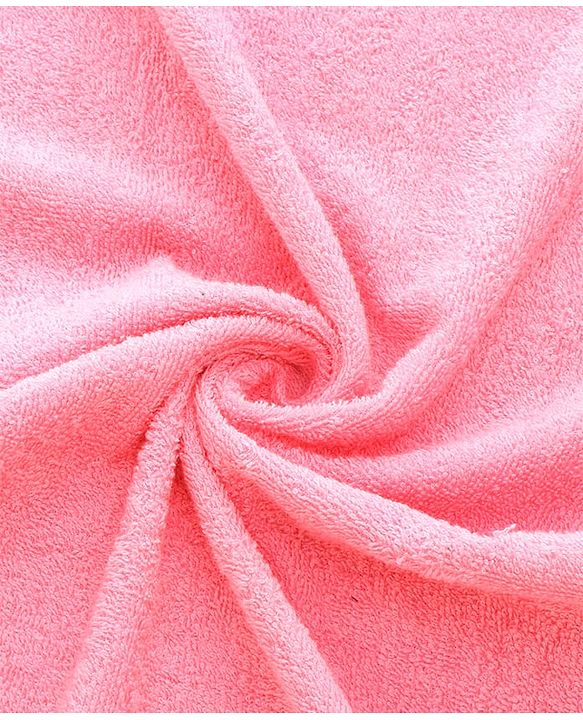 Babyhug Cotton Terry Woven Bath Towel With Strawberry Embroidery L 96 x B 46 cm - Baby Pink