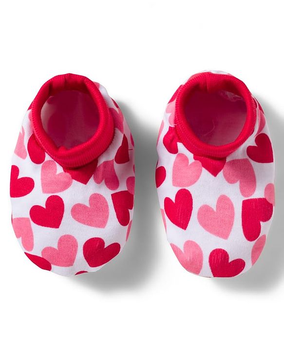 Babyhug 100% Cotton Knit  Mittens & Booties Set with Heart Print - Pink