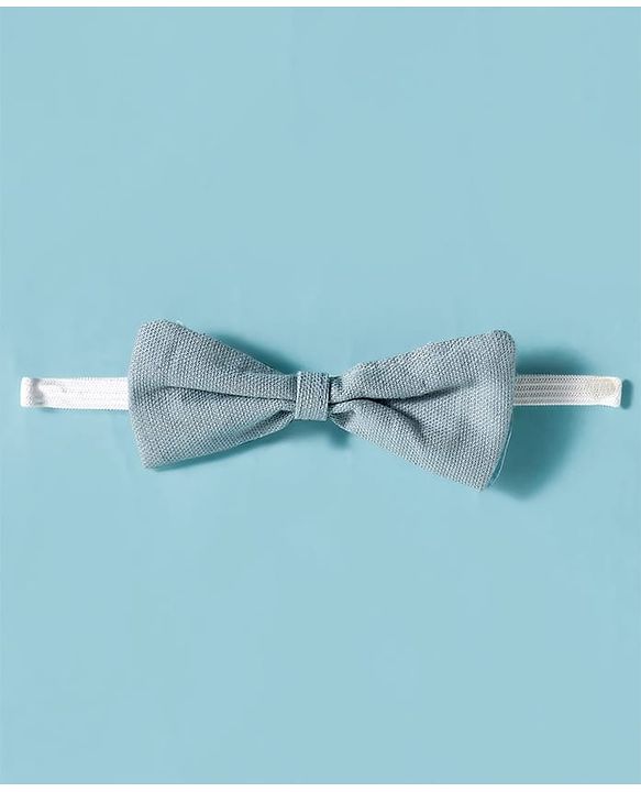 Babyhug Cotton Woven Half Sleeves Shirt & Short Set With Bow & Suspender - White