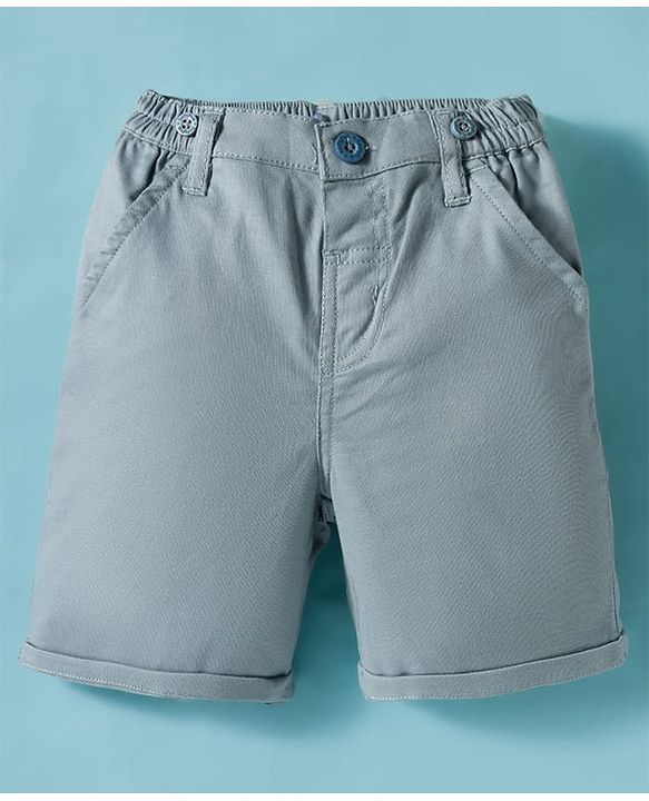 Babyhug Cotton Woven Half Sleeves Shirt & Short Set With Bow & Suspender - White