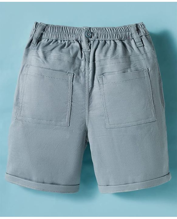 Babyhug Cotton Woven Half Sleeves Shirt & Short Set With Bow & Suspender - White