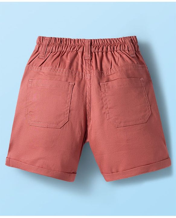 Babyhug Cotton Woven Half Sleeves Striped Shirt & Shorts Set with Bow - Pink