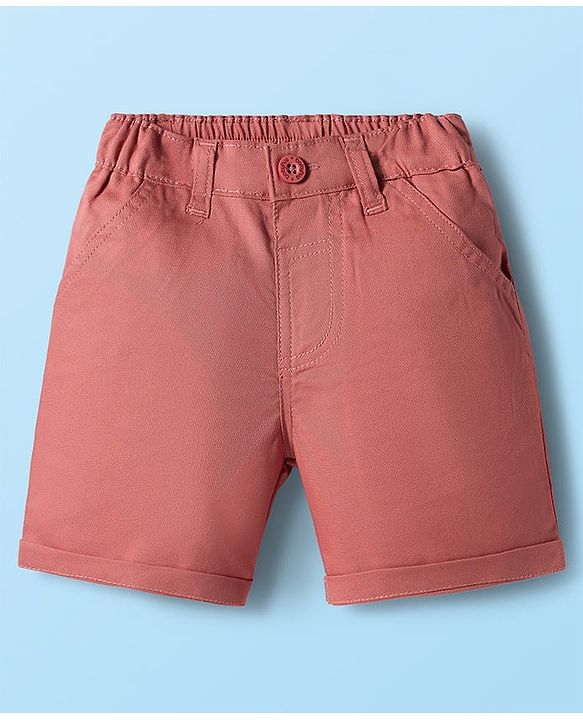 Babyhug Cotton Woven Half Sleeves Striped Shirt & Shorts Set with Bow - Pink