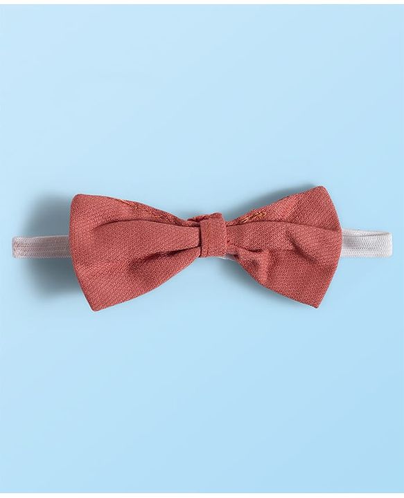 Babyhug Cotton Woven Half Sleeves Striped Shirt & Shorts Set with Bow - Pink