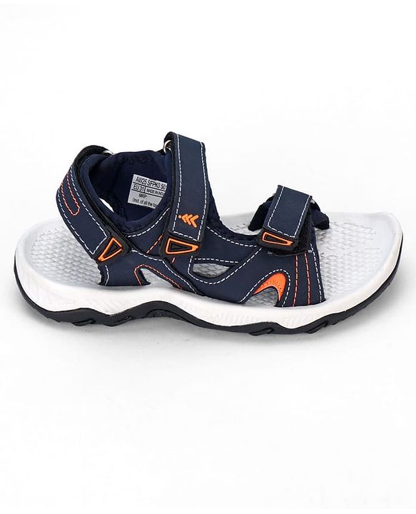 Pine Kids Solid Sandals With Velcro Closure - Navy Blue