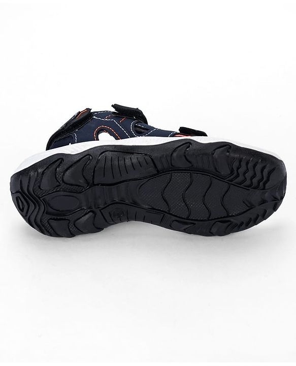 Pine Kids Solid Sandals With Velcro Closure - Navy Blue