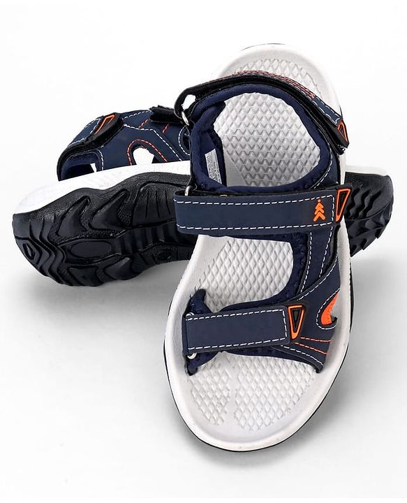 Pine Kids Solid Sandals With Velcro Closure - Navy Blue