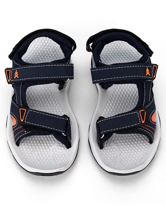 Pine Kids Solid Sandals With Velcro Closure - Navy Blue