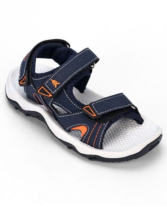 Pine Kids Solid Sandals With Velcro Closure - Navy Blue