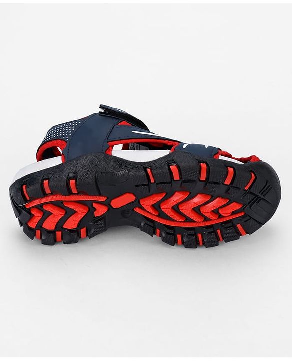 Pine Kids Solid Sandals With Velcro Closure - Navy Blue