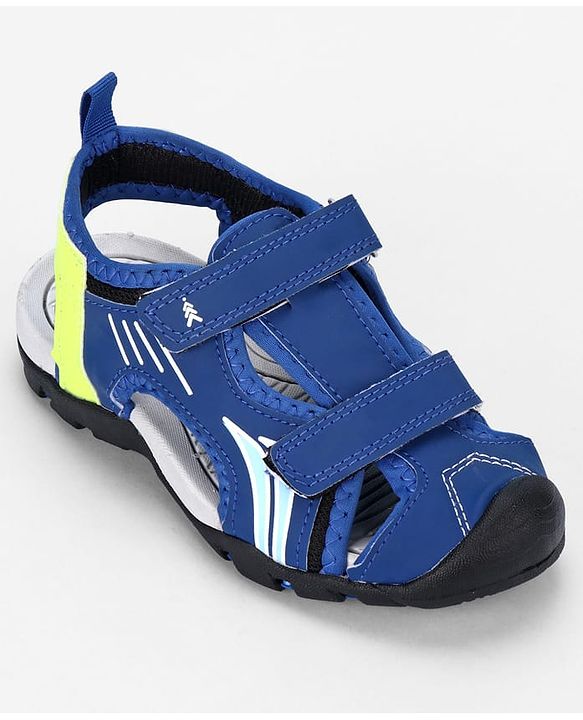 Pine Kids Solid Sandals With Velcro Closure - Blue