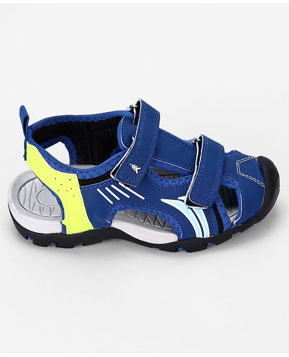 Pine Kids Solid Sandals With Velcro Closure - Blue