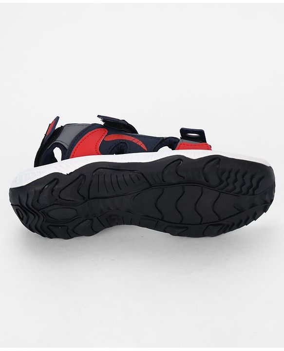 Pine Kids Velcro Closure Sandals - Red & Black