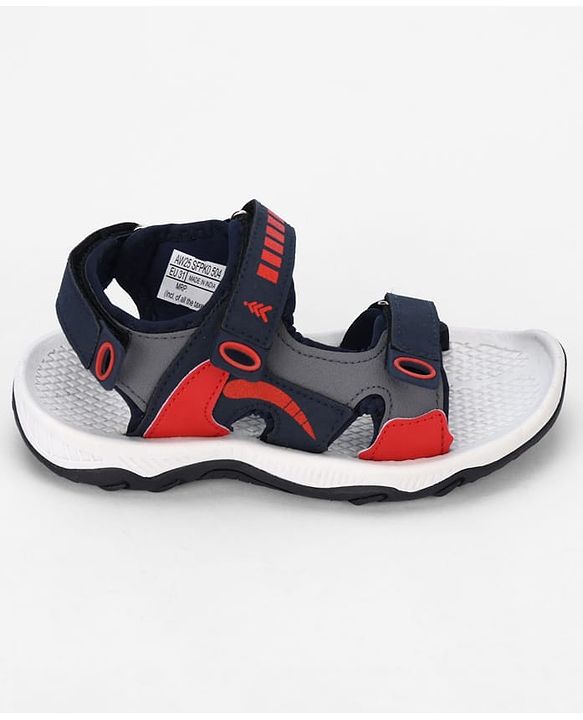 Pine Kids Velcro Closure Sandals - Red & Black