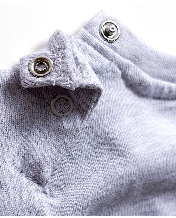Babyhug Cotton Knit Full Sleeves Night Suit with Bear Print & Ear Applique - Grey