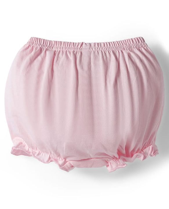 Babyhug Disney Lycra Knit Bloomer with Marie Graphic & Bow Applique Pack of 3 - Lilac White & Pink