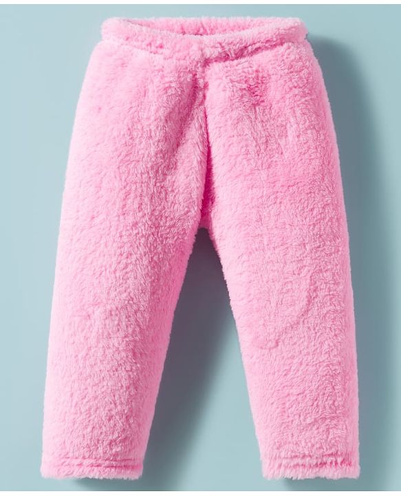 Babyhug Velour Knit Full Sleeves WInter Wear Night Suit With Bunny Print - White & Pink