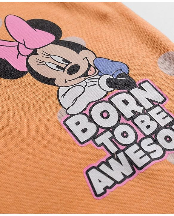 Babyhug Disney Lycra Knit Sleeveless Slips with Minnie Mouse Graphic & Polka Dot Pack of 3 - Light Blue Orange & Dark Pink