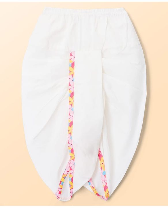 Babyhug Cotton Woven Full Sleeves Cambric Floral Printed Kurta Dhoti Set- Multicolour