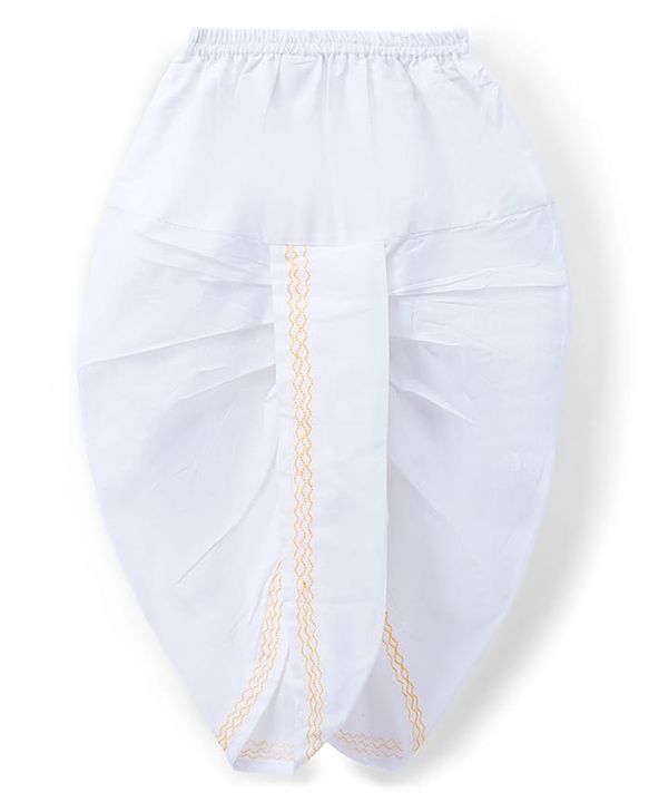 Babyhug Cambric Woven Full Sleeves Embroidered Angarakha Kurta Dhoti Set -  Yellow