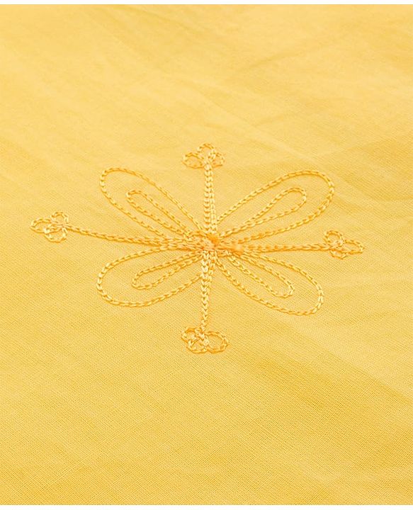 Babyhug Cambric Woven Full Sleeves Embroidered Angarakha Kurta Dhoti Set -  Yellow
