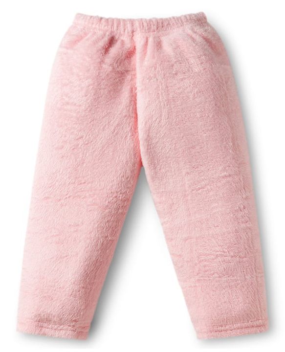 Babyhug Velour Knit Full Sleeves Winter Wear Night Suit With Animal Embriodery - Pink