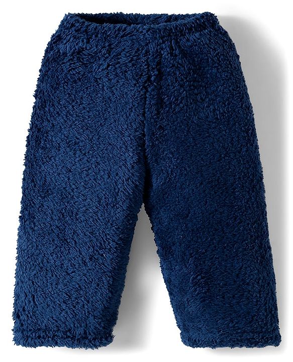 Babyhug Velour Knit Front Open Full Sleeves Night Suit with Animal Applique - Navy Blue