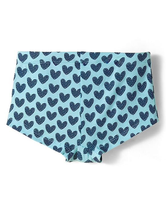 Pine Kids Cotton Knit Hipster  Panties With Heart Print Pack Of 3 (Colour May Vary)