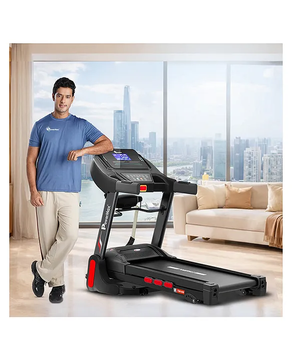 PowerMax Fitness TDM-96M 4HP DC Treadmill for Home | 110KG Max