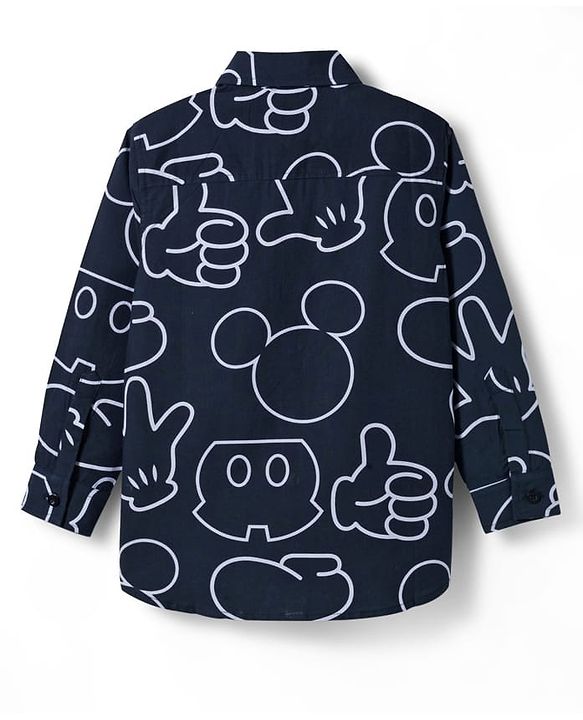 Pine Kids Disney Single Jersey Knit Full Sleeves Shirts and Sleeveless T-Shirt with Mickey Mouse Graphics - Navy Blue & Red