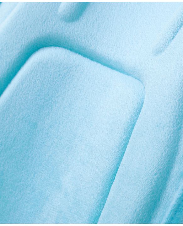 Babyhug 2-in-1 Carrier & Feeding Pillow Velvet - Blue | Infant Carrying and Feeding Support| Ideal for New Moms| Full Body Support| Safety Harness