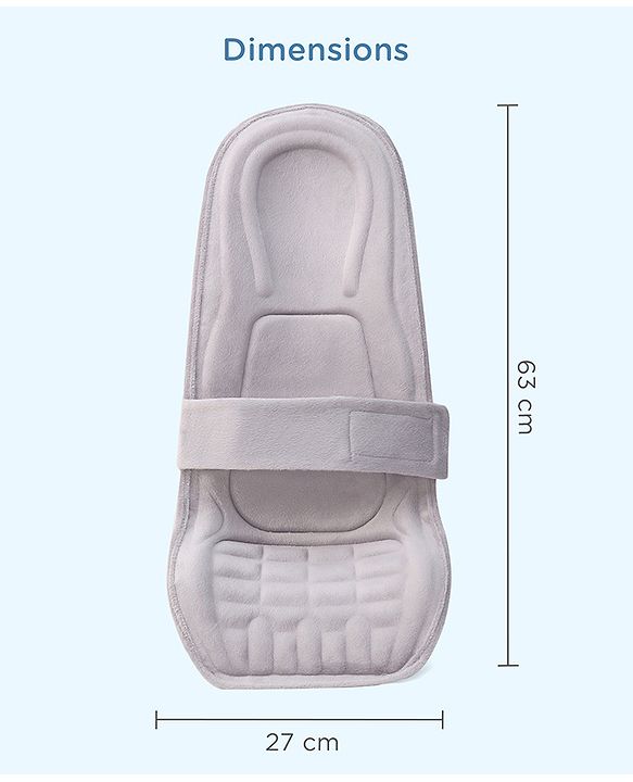 Babyhug 2-in-1 Carrier & Feeding Pillow Velvet - Blue | Infant Carrying and Feeding Support| Ideal for New Moms| Full Body Support| Safety Harness