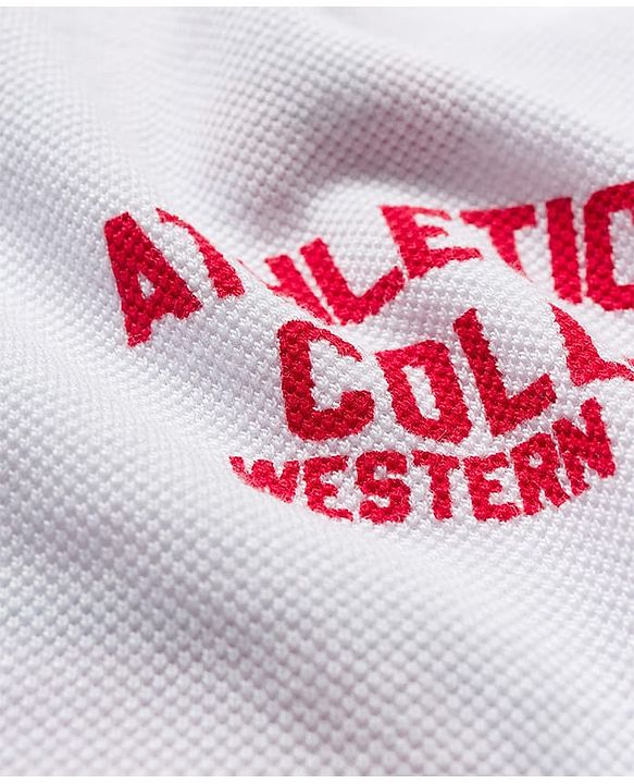 Pine Active Knit Half Sleeves Athleisure T-Shirt & Shorts Set Text & Number Print - White & Red