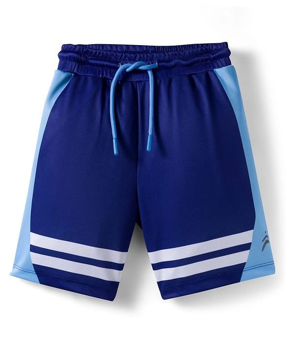 Pine Active Knit Sleeveless T-Shirt & Shorts Set With Tape Detailing - Blue & Navy Blue