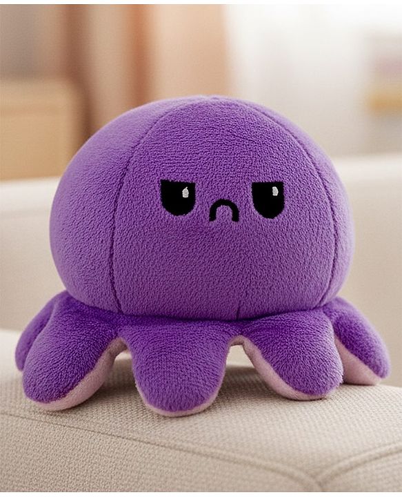 Babyhug Octopus Plush Reversible Soft Toy - 12cm| Toddler Gifting for Boys & Girls| Stuffed Animal| Baby Safe| Cuddle & Travel Partner| Super Soft Fabric