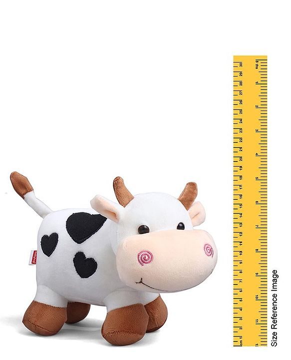 Babyhug Plush Cow Soft Toy - 30 cm| Toddler Gifting for Boys & Girls| Stuffed Animal| Baby Safe| Cuddle & Travel Partner| Super Soft Fabric