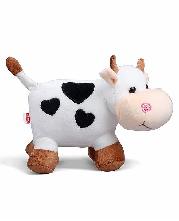 Babyhug Plush Cow Soft Toy - 30 cm| Toddler Gifting for Boys & Girls| Stuffed Animal| Baby Safe| Cuddle & Travel Partner| Super Soft Fabric