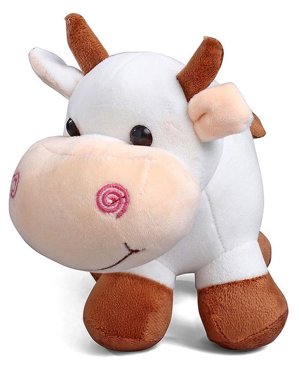 Babyhug Plush Cow Soft Toy - 30 cm| Toddler Gifting for Boys & Girls| Stuffed Animal| Baby Safe| Cuddle & Travel Partner| Super Soft Fabric