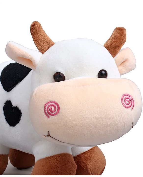 Babyhug Plush Cow Soft Toy - 30 cm| Toddler Gifting for Boys & Girls| Stuffed Animal| Baby Safe| Cuddle & Travel Partner| Super Soft Fabric