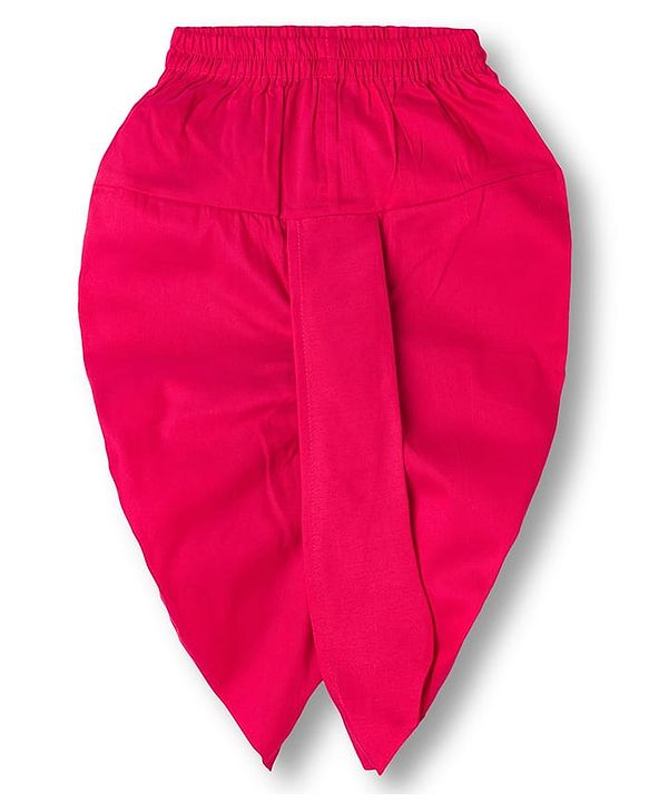 Babyhug Rayon Woven Full Sleeves Kurta Dhoti Set with Jacket & Abstract Print - Fuchsia