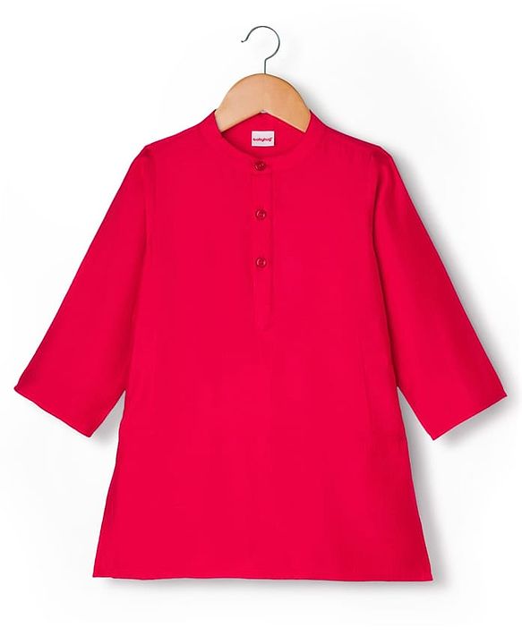 Babyhug Rayon Woven Full Sleeves Kurta Pajama Set with  Embroidered Nehru Jacket - Red & Yellow