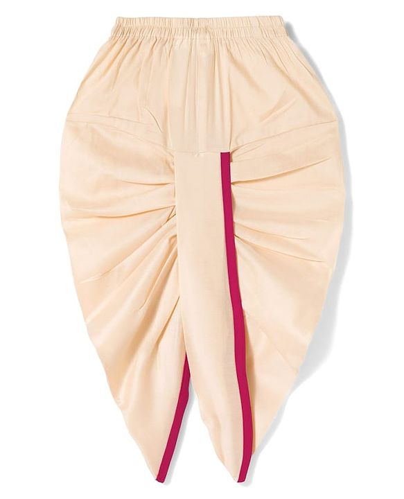 Babyhug Georgette Woven Full Sleeves Embellished Kurta Dhoti Set - Red & White