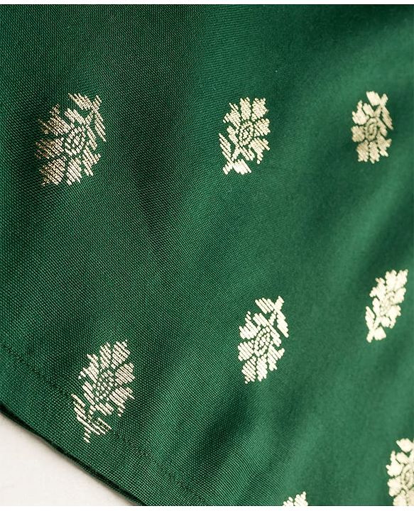 Babyhug Woven Full Sleeves Kurta Pajama Set With Floral Foil Print - Green