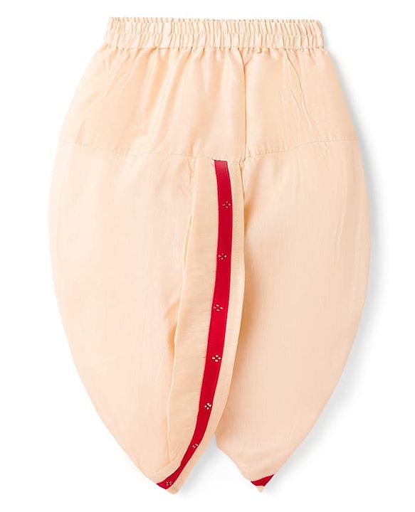 Babyhug Cotton Woven Full Sleeves Kurta Dhoti Set With Foil Print - Red
