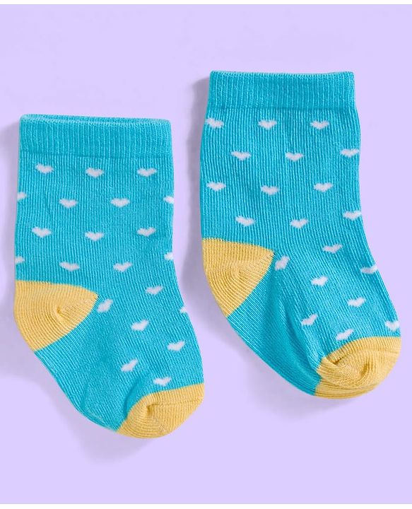 Cute Walk by Babyhug Ankle Length Antibacterial Socks With Stripes Pack Of 3 - Light Blue & White