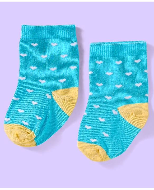 Cute Walk by Babyhug Ankle Length Antibacterial Socks With Stripes Pack Of 3 - Light Blue & White