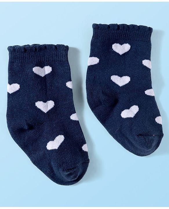 Cute Walk by Babyhug Ankle Length Antibacterial Socks With Stripes & Heart Design Pack Of 3 - Pink & White