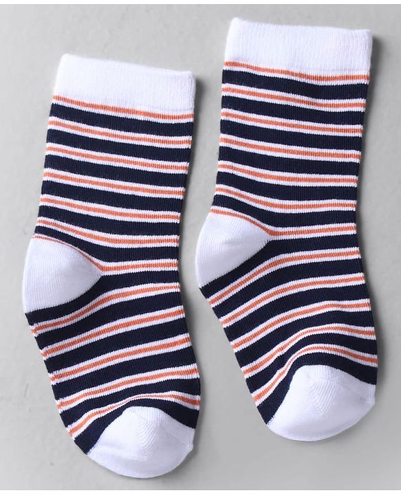 Cute Walk by Babyhug Knit Ankle Length Anti-Bacterical Socks With Stripes & Text Design Pack of 3 - Multicolor