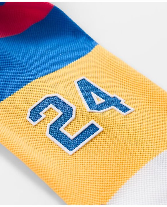 Babyhug Single Jersey Knit Striped Polo T-Shirt & Denim Jeans Set - Multicolor
