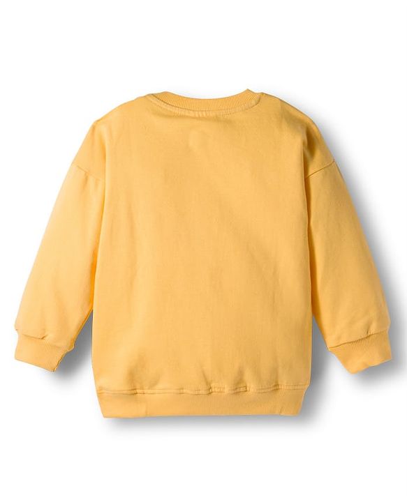 Babyhug Disney Terry Knit Full Sleeves Sweatshirt & Trackpant Set with Winnie the Pooh Graphic and Sherpa Sleeves Detailing -  Yellow